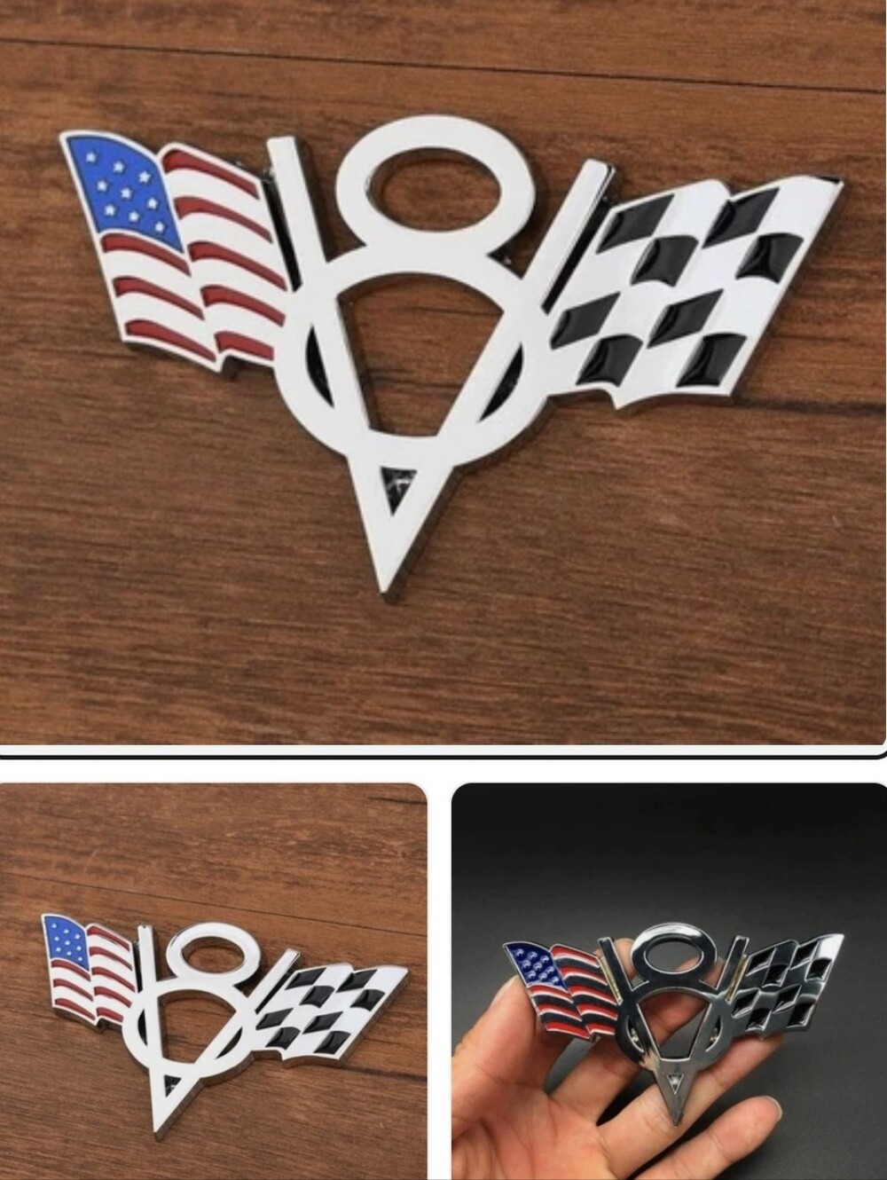 One Piece V8 emblem badge Adhesive Back Many Available